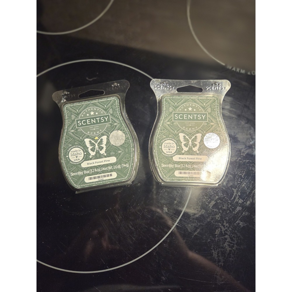Scentsy Wax Bar Melts Black Forest Pine Scent Retired - 2 New Packs